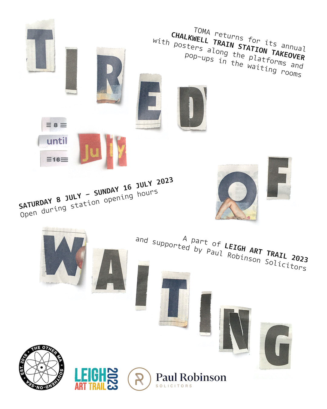 'Tired of Waiting' exhibition poster.